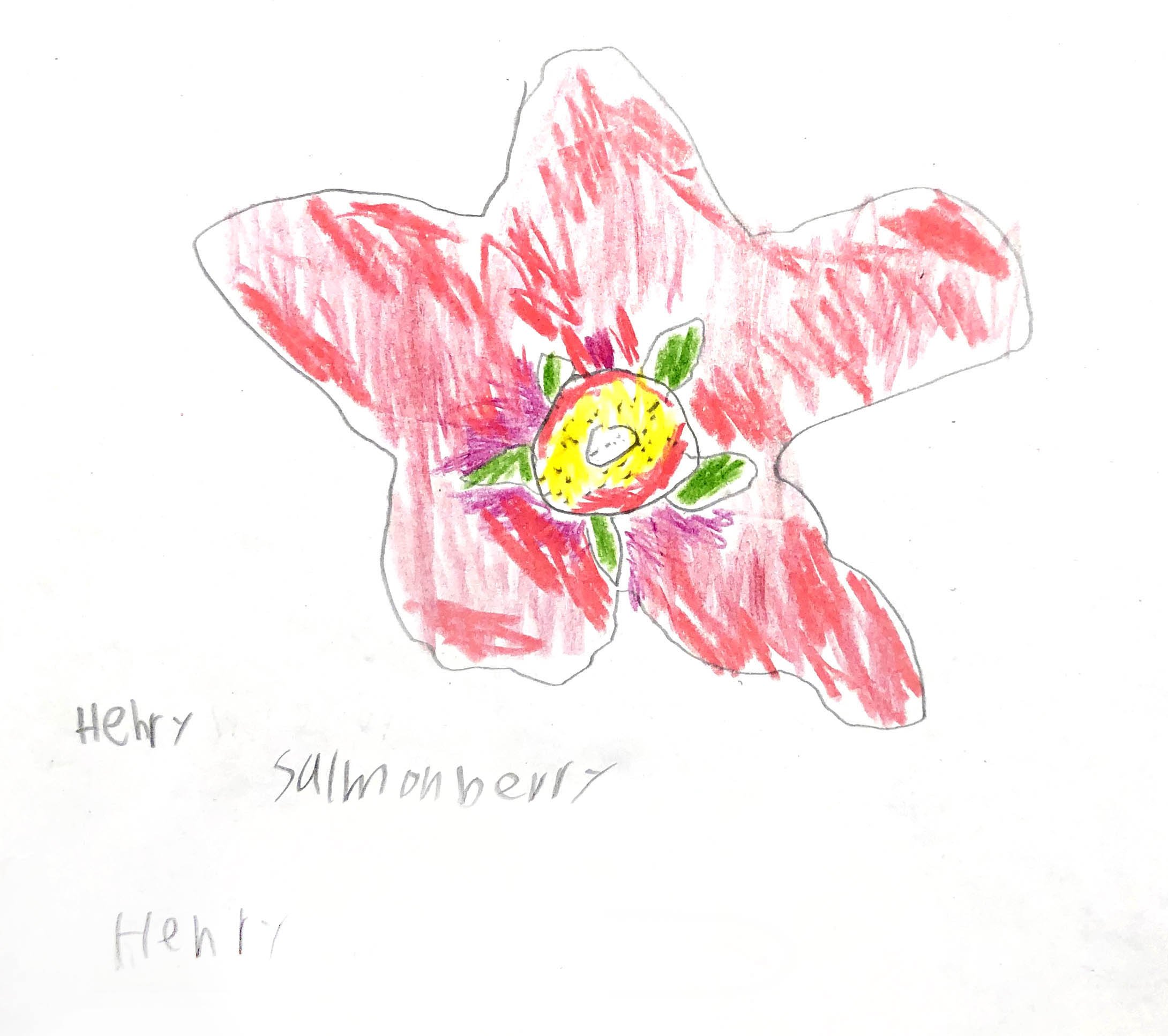 Salmonberry flower